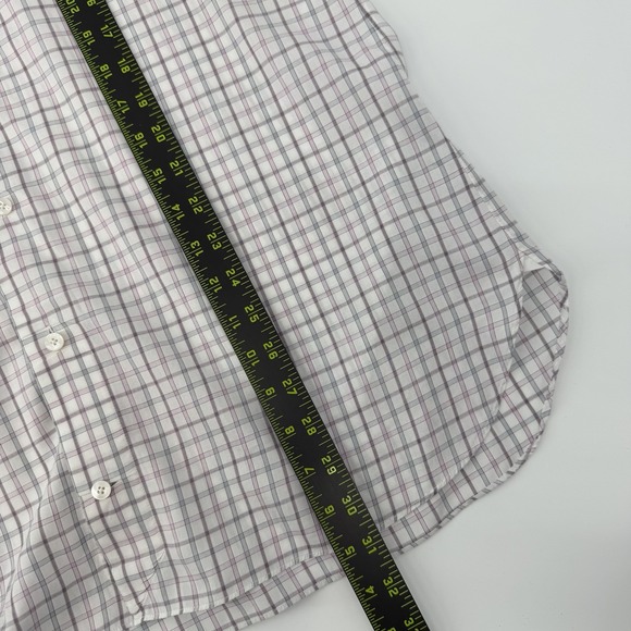 Ermenegildo Zegna Check Button Up Shirt Multicolor Cotton Mens Medium Tailored - Picture 9 of 10